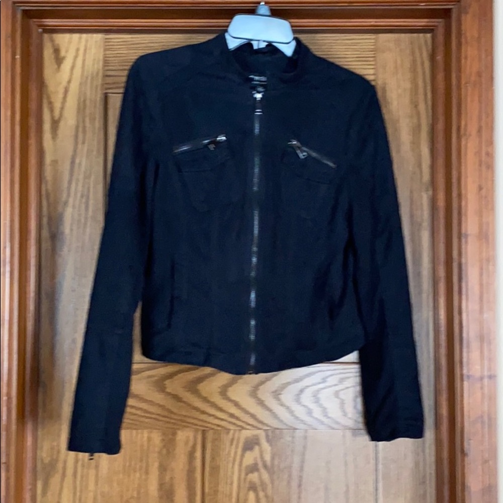 Black suede jacket